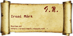 Irsai Márk névjegykártya